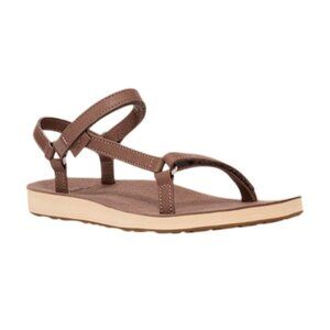 75$ Teva Original Universal Slim Leather Sandals Women's Size 5 US Beige Khaki